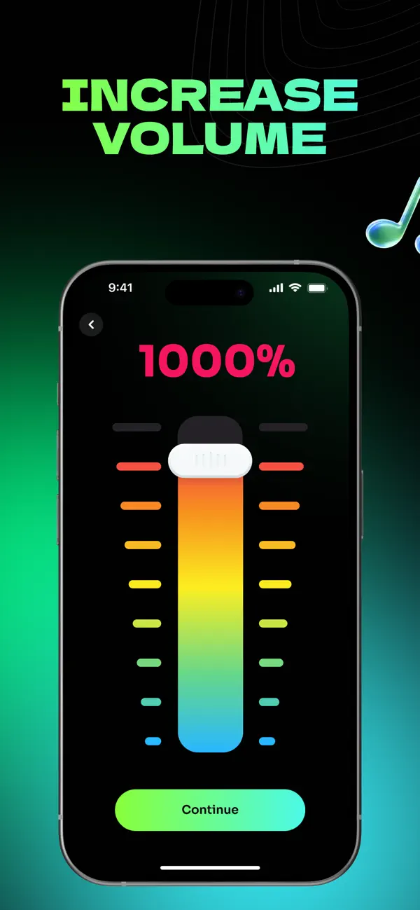 Volume booster control on iPhone